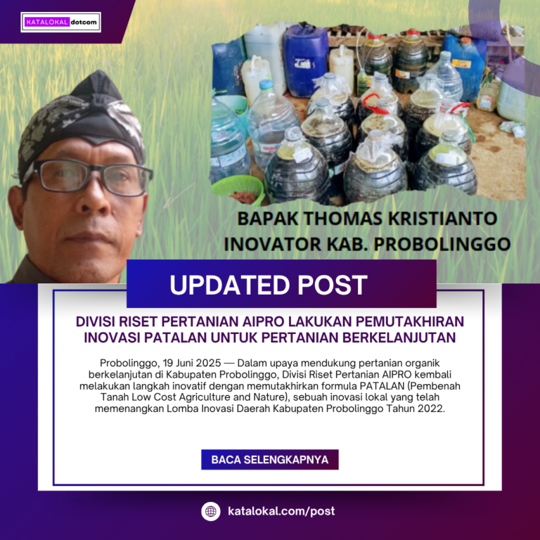 Divisi Riset Pertanian AIPRO Lakukan Pemutakhiran Inovasi PATALAN untuk Pertanian Berkelanjutan