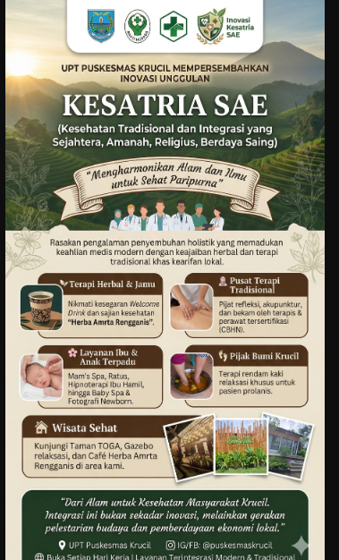 KESATRIA SAE ( KESEHATAN TRADISIONAL DAN INTEGRASI YANG SEJAHTERA, AMANAH, RELIGIUS BERDAYA SAING)